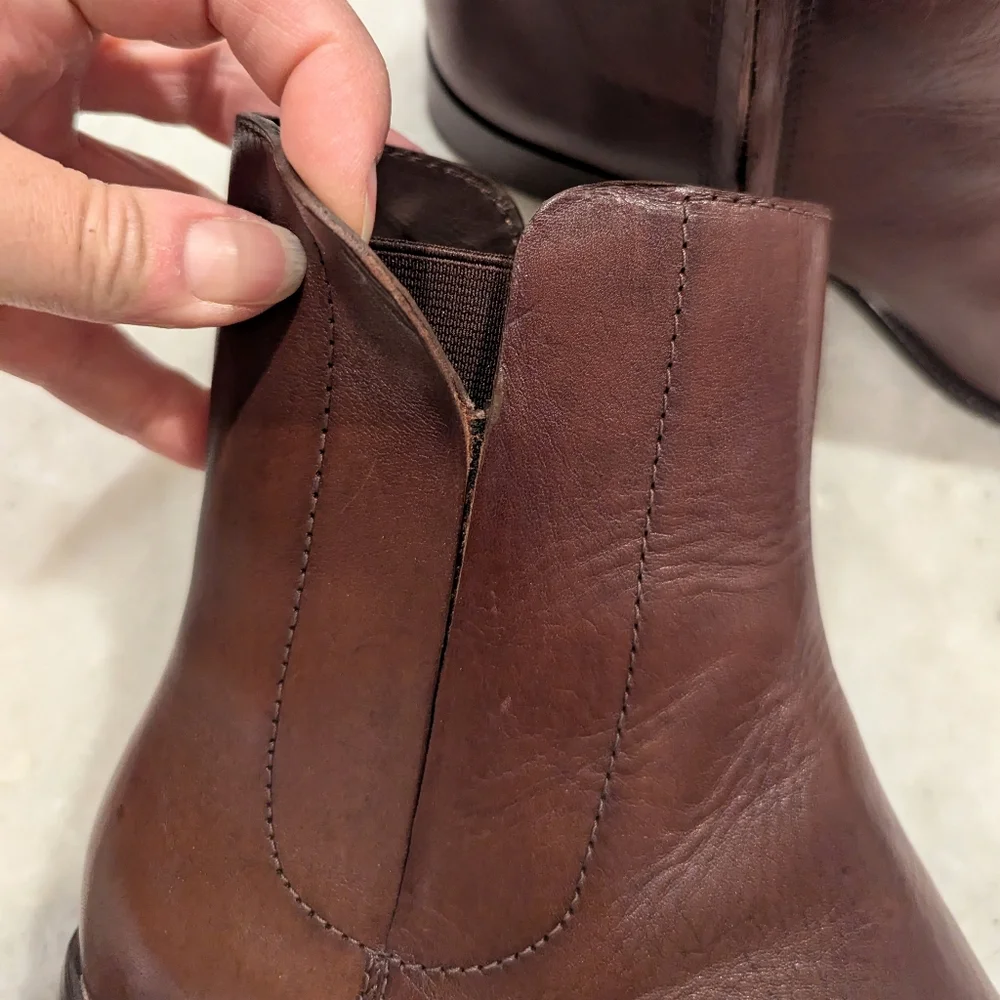 Loeffler Randall Brown Leather Ankle Booties - Picture 3 of 12